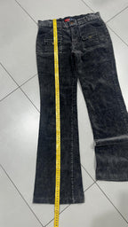 Pantaloni velluto a coste Edera Grigio antracite slavato Vintage Y2K (44) — foto 8