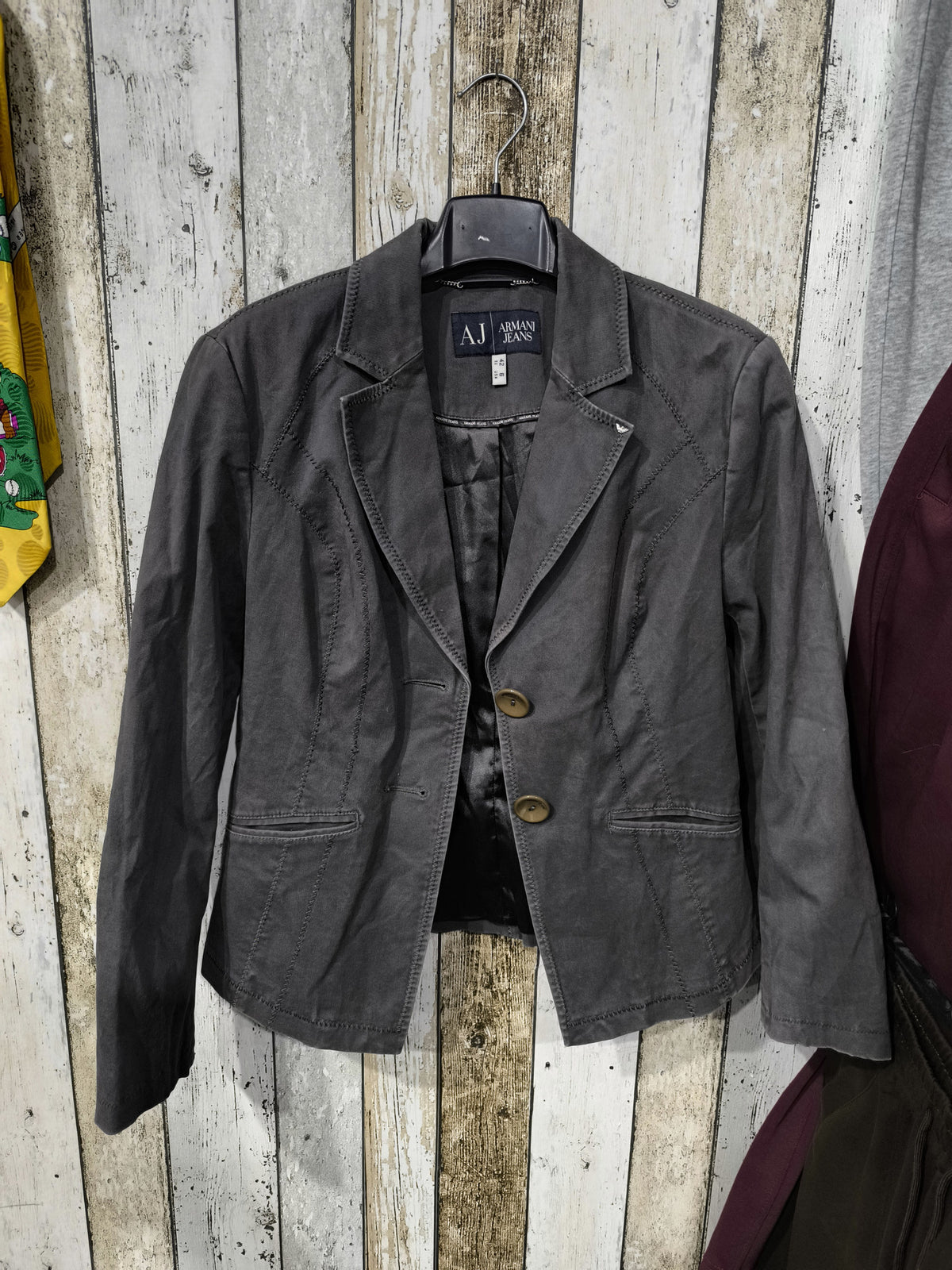 Giacca blazer Armani Jeans Grigio Antracite Vintage Y2K — foto 3