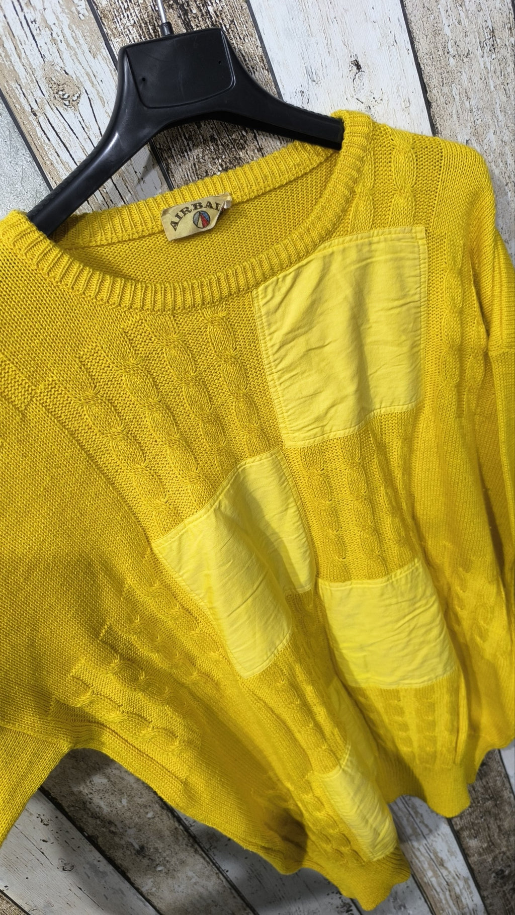 Airball Maglione Giallo con Toppe Vintage Y2K (L) — foto 4
