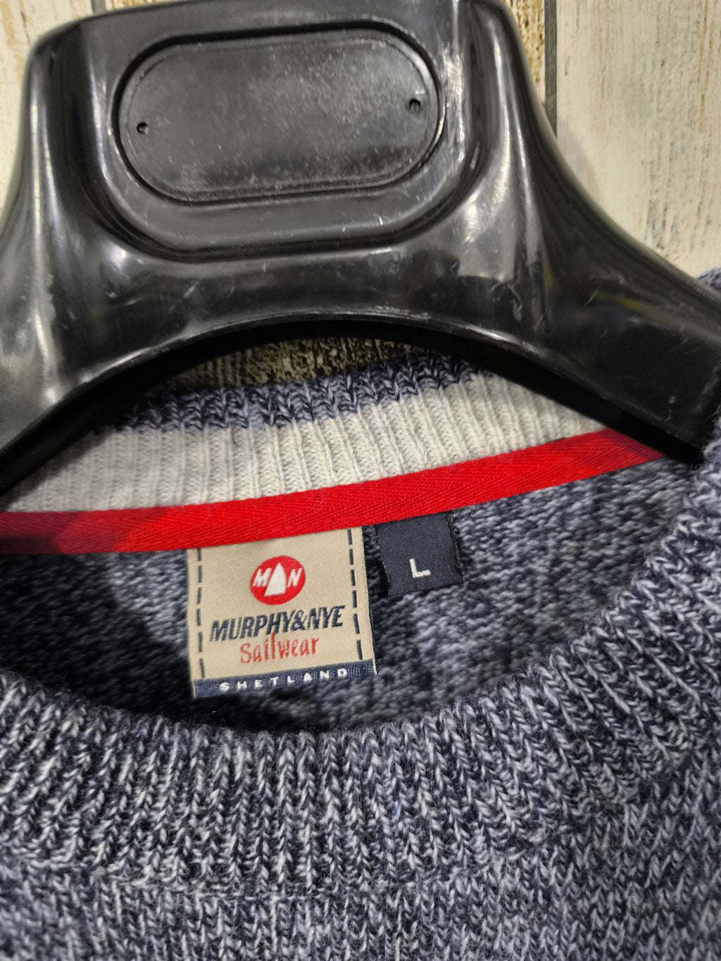 Maglione Girocollo Murphy&Nye Blu Mélange Vintage Y2K Uomo (L) — foto 5