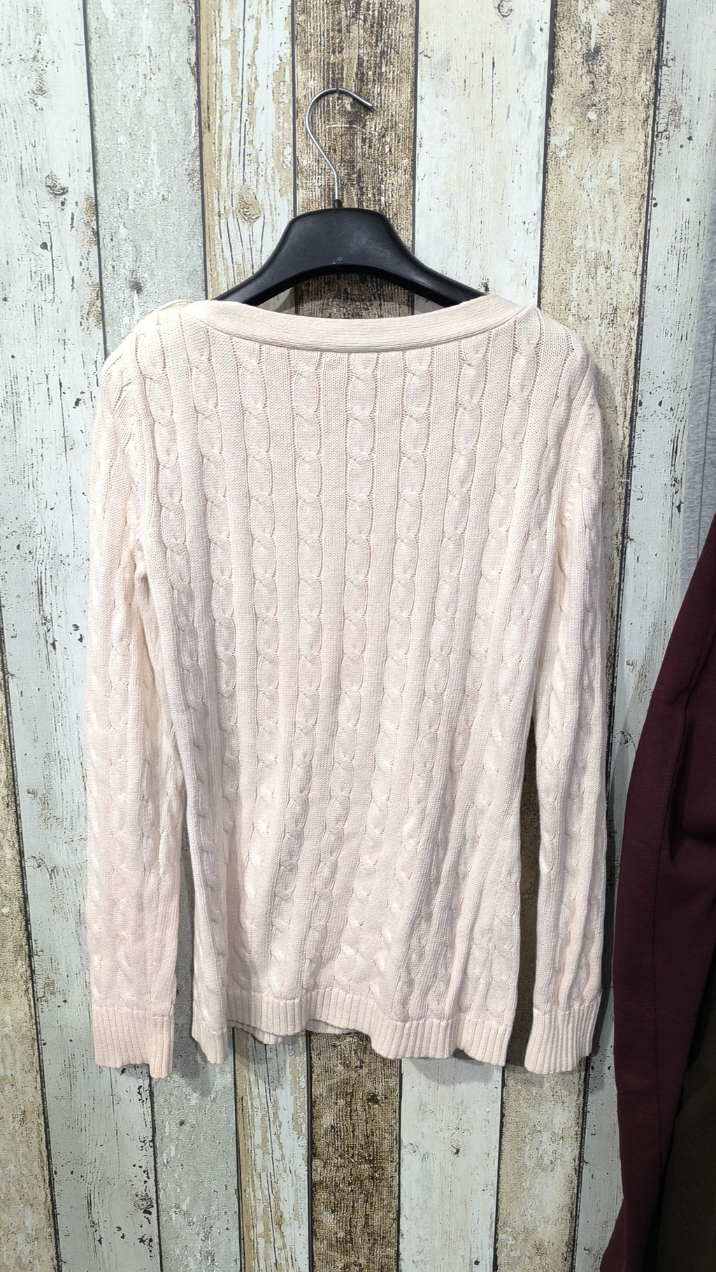Maglione girocollo Lauren Ralph Lauren Crema Trecce Vintage Y2K (M) — foto 6