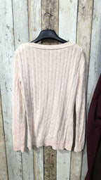 Maglione girocollo Lauren Ralph Lauren Crema Trecce Vintage Y2K (M) — foto 6