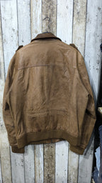 Giacca in pelle Gippy Marrone Colletto ampio Vintage Y2K (L) — foto 6