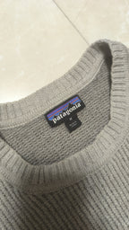 Maglione Patagonia girocollo a coste grigio tortora mélange Vintage Y2K (M) — foto 4