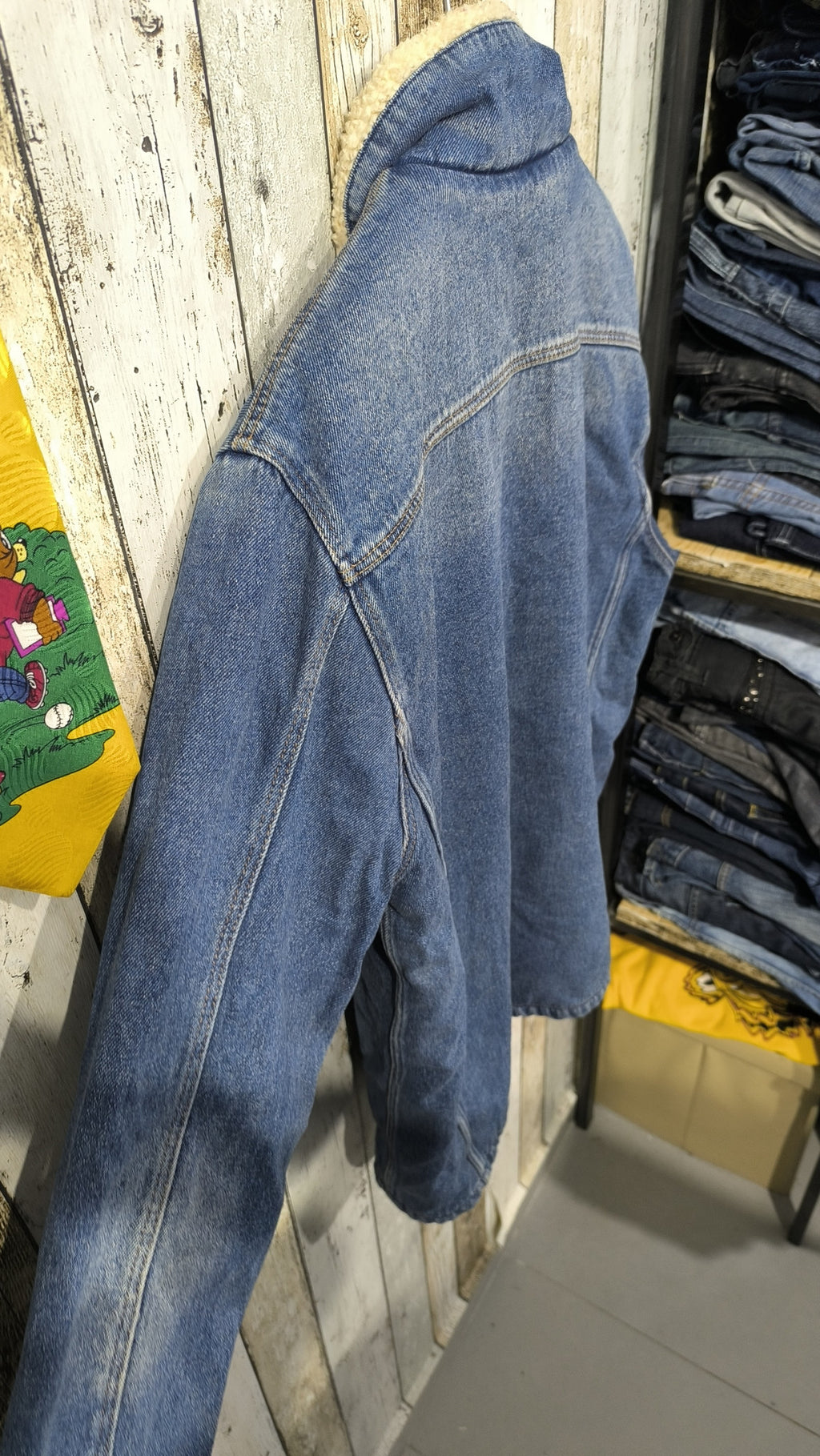 Giacca Denim TOPMAN Collo Sherpa Blu Denim Vintage Y2K (XL) — foto 7