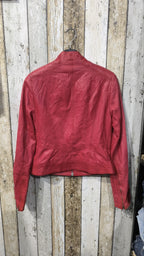 Giacca in similpelle JOOP! JEANS Collo alto Zip Rossa Vintage Y2K (S) — foto 6