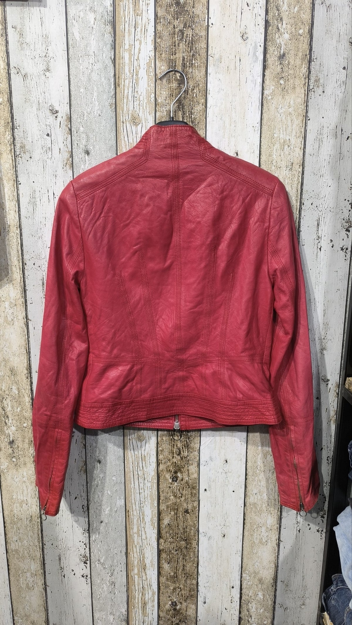 Giacca in similpelle JOOP! JEANS Collo alto Zip Rossa Vintage Y2K (S) — foto 6