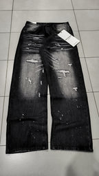 Jeans Brunoloni by Trendmaster Gamba Ampia Dritta Nero Vintage Y2K (30) — foto 4