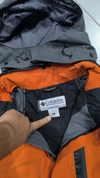 Giacca tecnica Columbia Titanium con cappuccio Arancione Grigio Bianco Vintage Y2K (XL) — foto 5