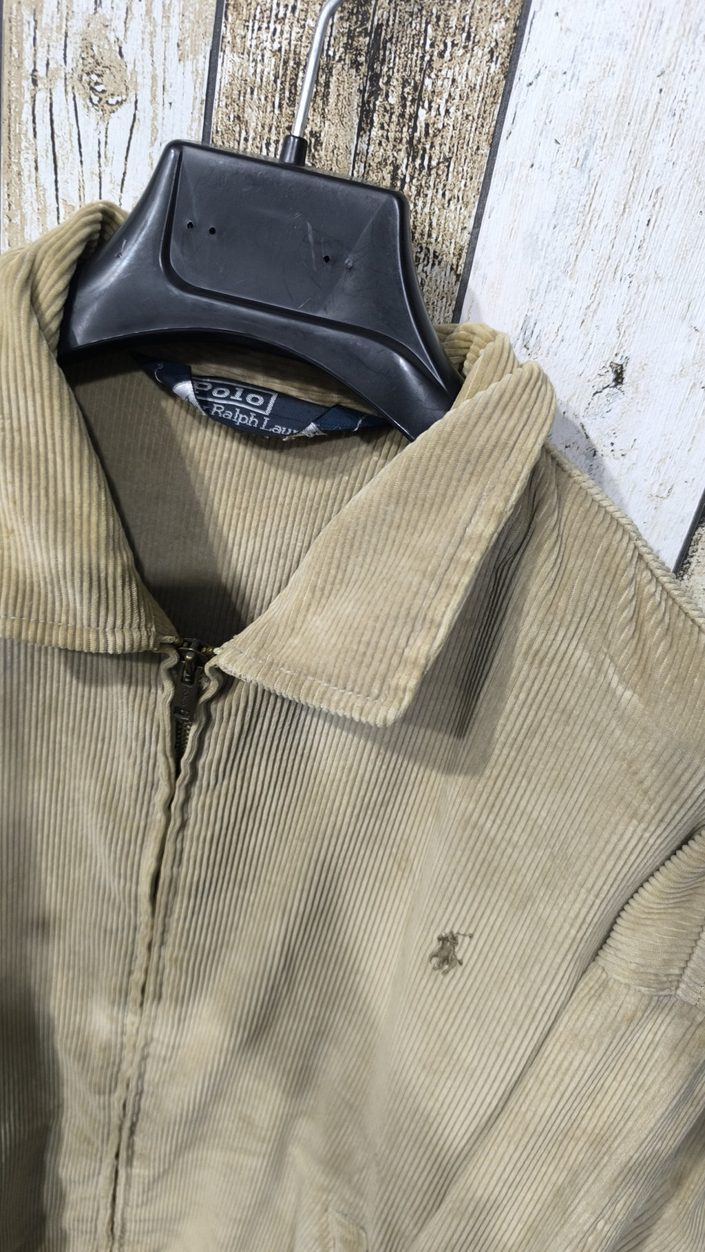 Giacca Polo Ralph Lauren Velluto a Coste Beige Chiaro Vintage Y2K (L) — foto 4