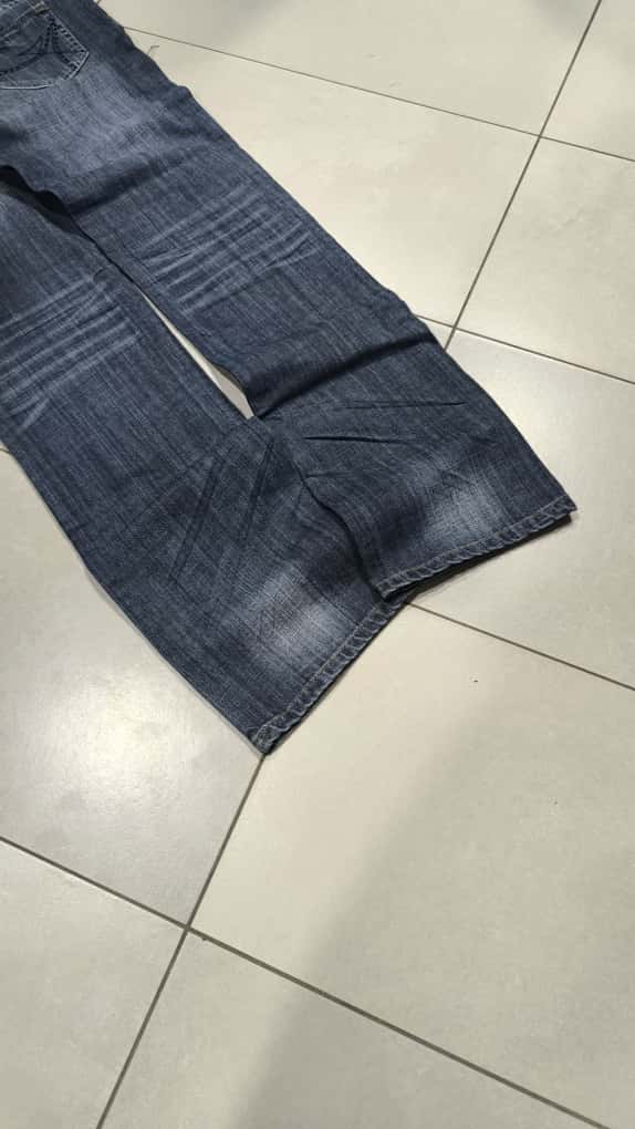 Denim Jeans Washed Straight Fit  (S)