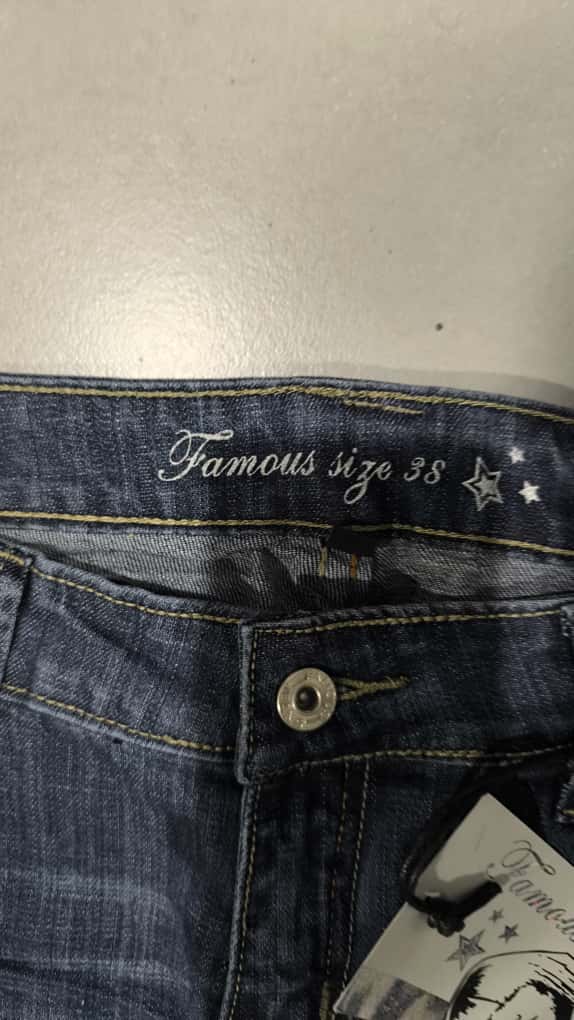 Denim Jeans Washed Straight Fit  (S)