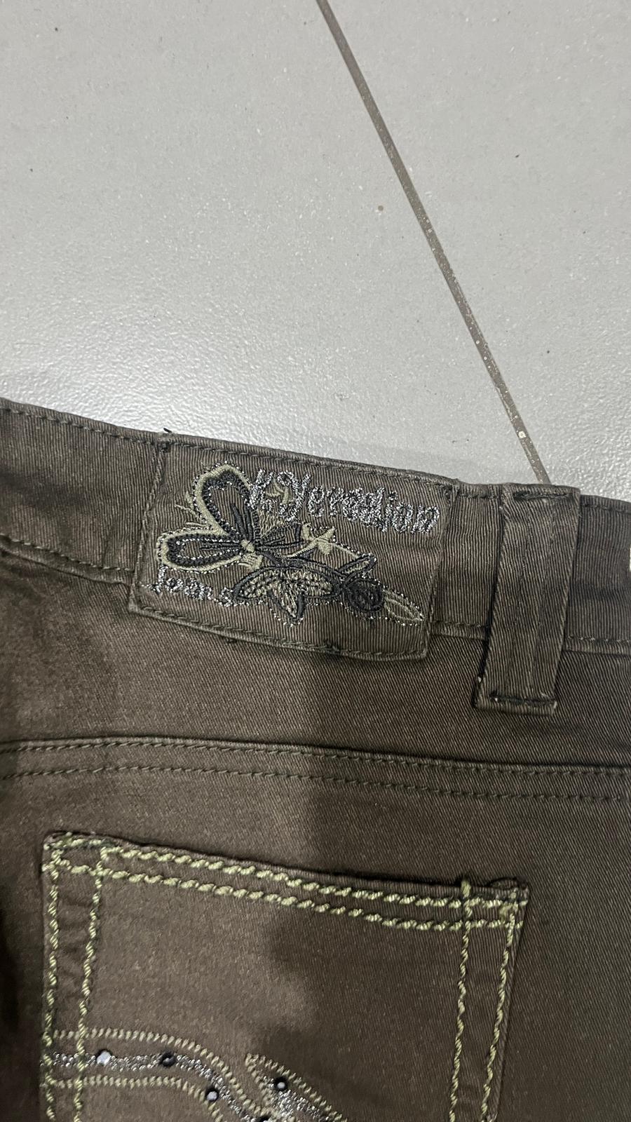 Cotton Pants Embroidered Straight Fit  (XS)