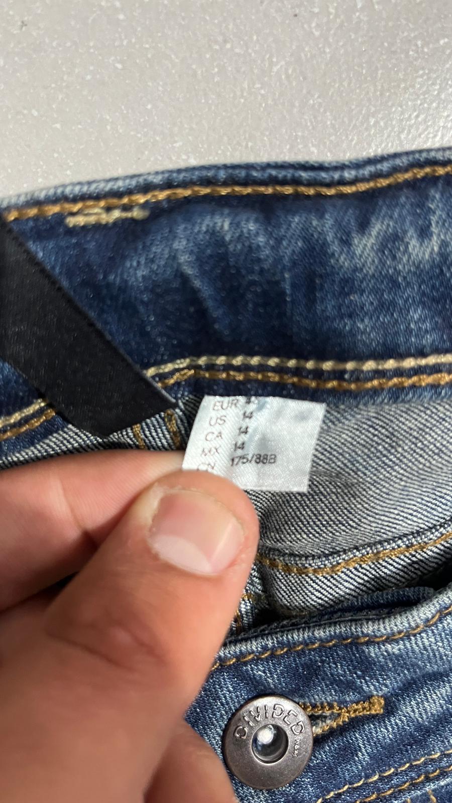 Denim Jeans Washed Baggy Fit  (L)