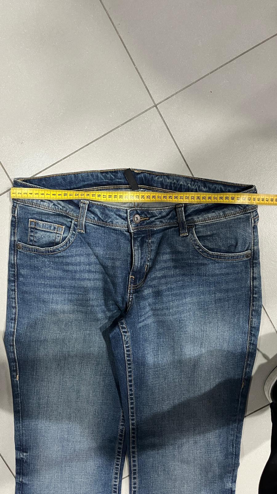 Denim Jeans Washed Baggy Fit  (L)