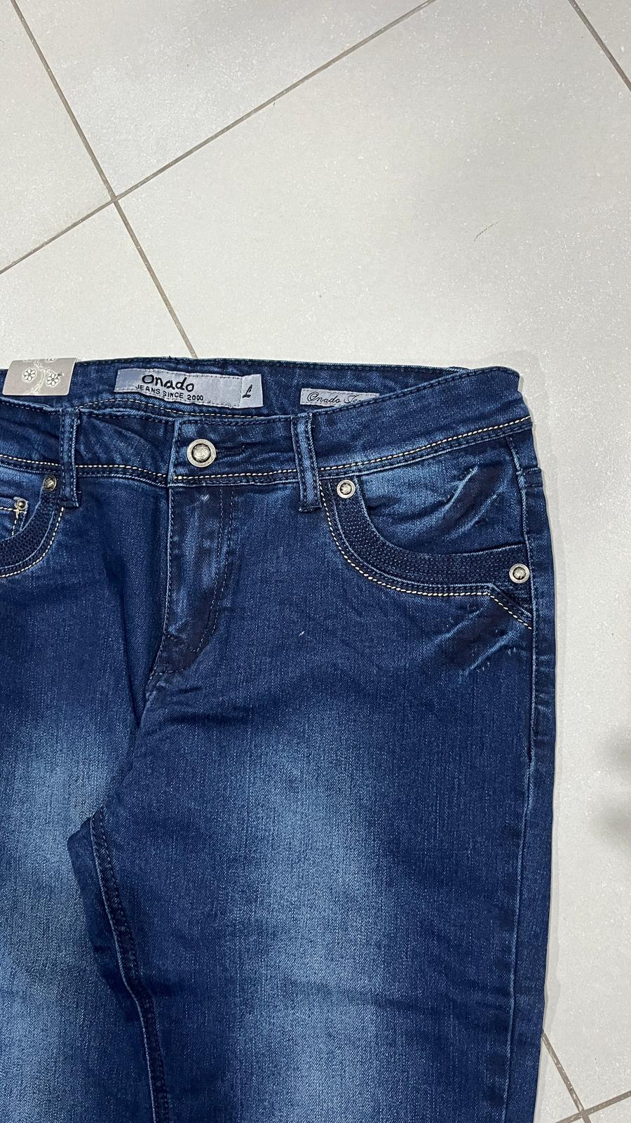 Denim Jeans Embroidered Straight Fit  (M)