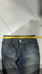 Denim Jeans Washed Embroidered Baggy Fit  (XXS)