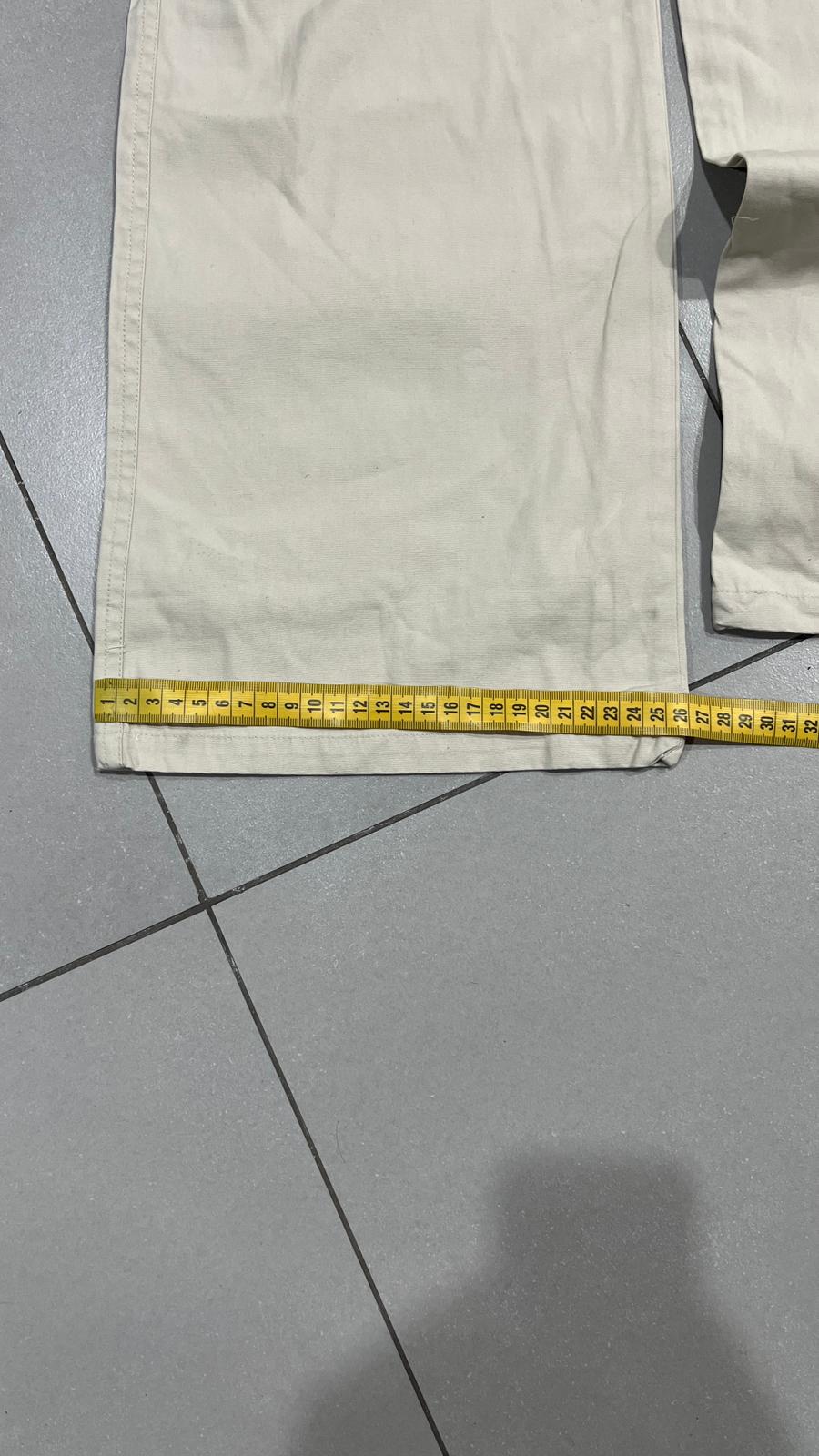 Cotton Cargo Pants Beige Baggy Fit  (M)