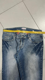 Denim Jeans Embroidered Washed  (S)