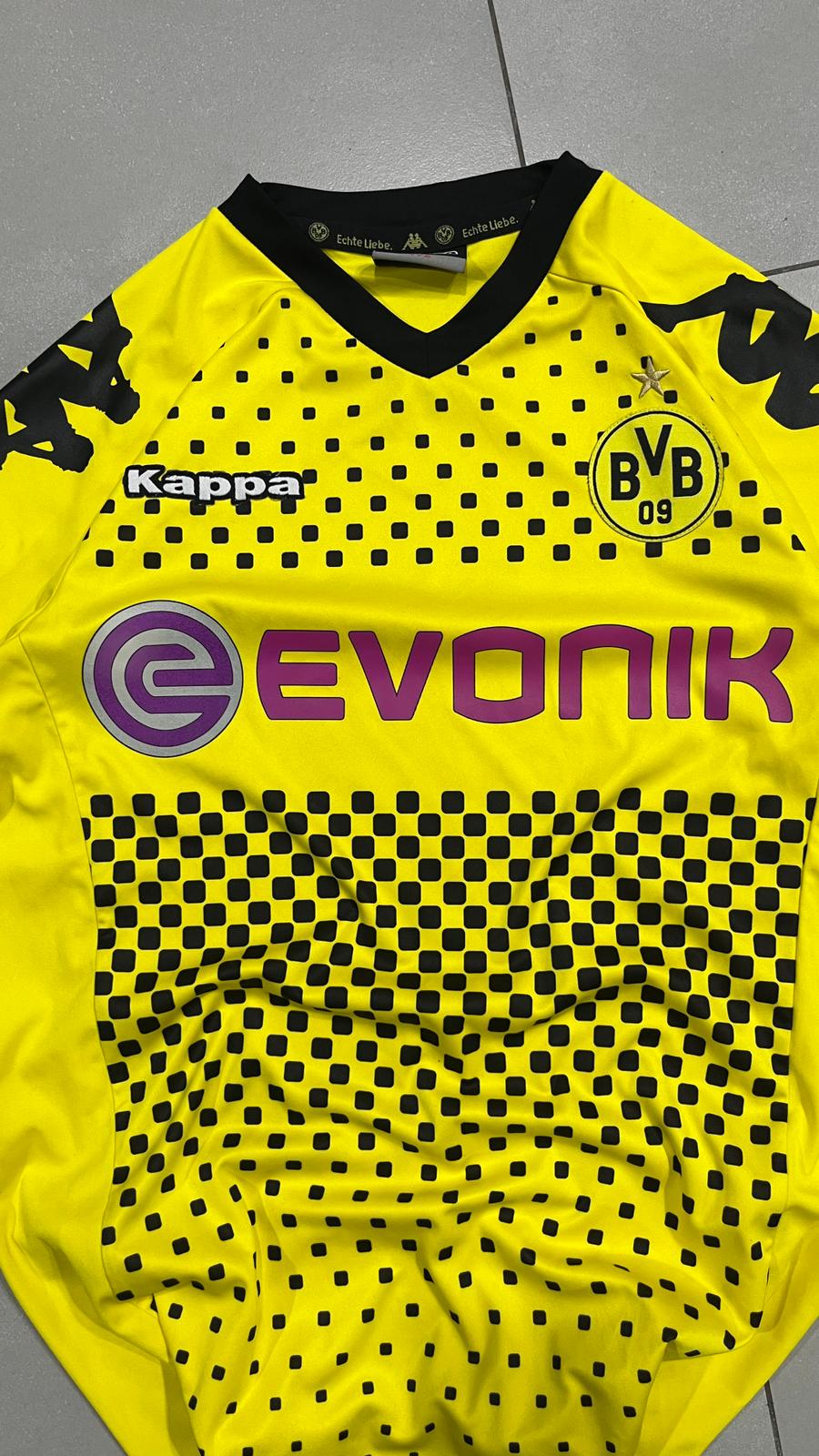 T-Shirt BVB Borussia Dortumund "Leitner 7" Football Jersey Vintage Y2K 90s 2000s (S)