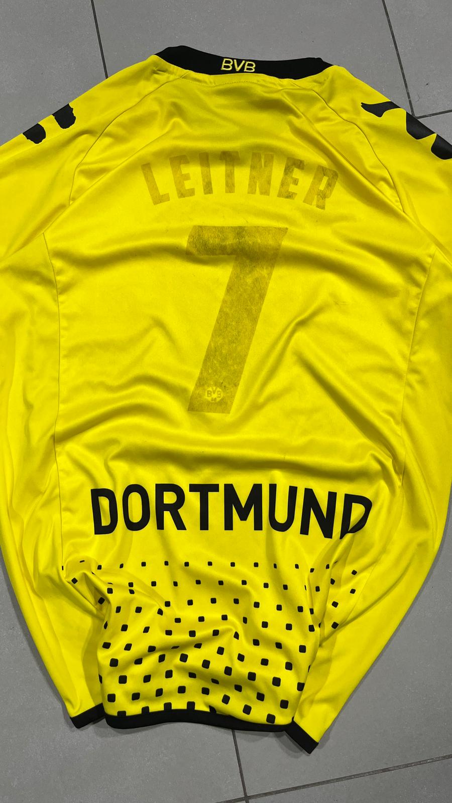 T-Shirt BVB Borussia Dortumund "Leitner 7" Football Jersey Vintage Y2K 90s 2000s (S)