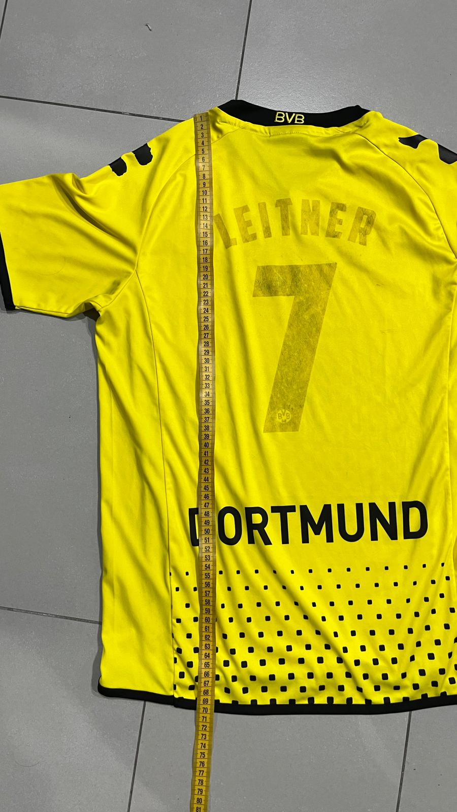 T-Shirt BVB Borussia Dortumund "Leitner 7" Football Jersey Vintage Y2K 90s 2000s (S)
