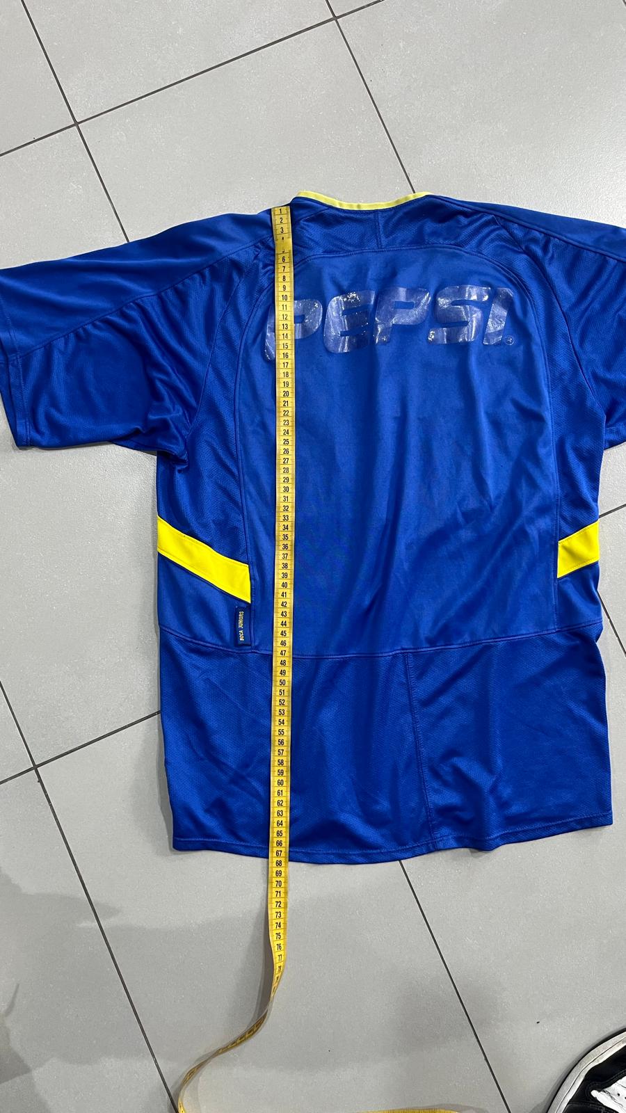 T-Shirt Nike Engineered Pepsi Boca Juniors Football Vintage Y2K 90s 2000s American Style (S)