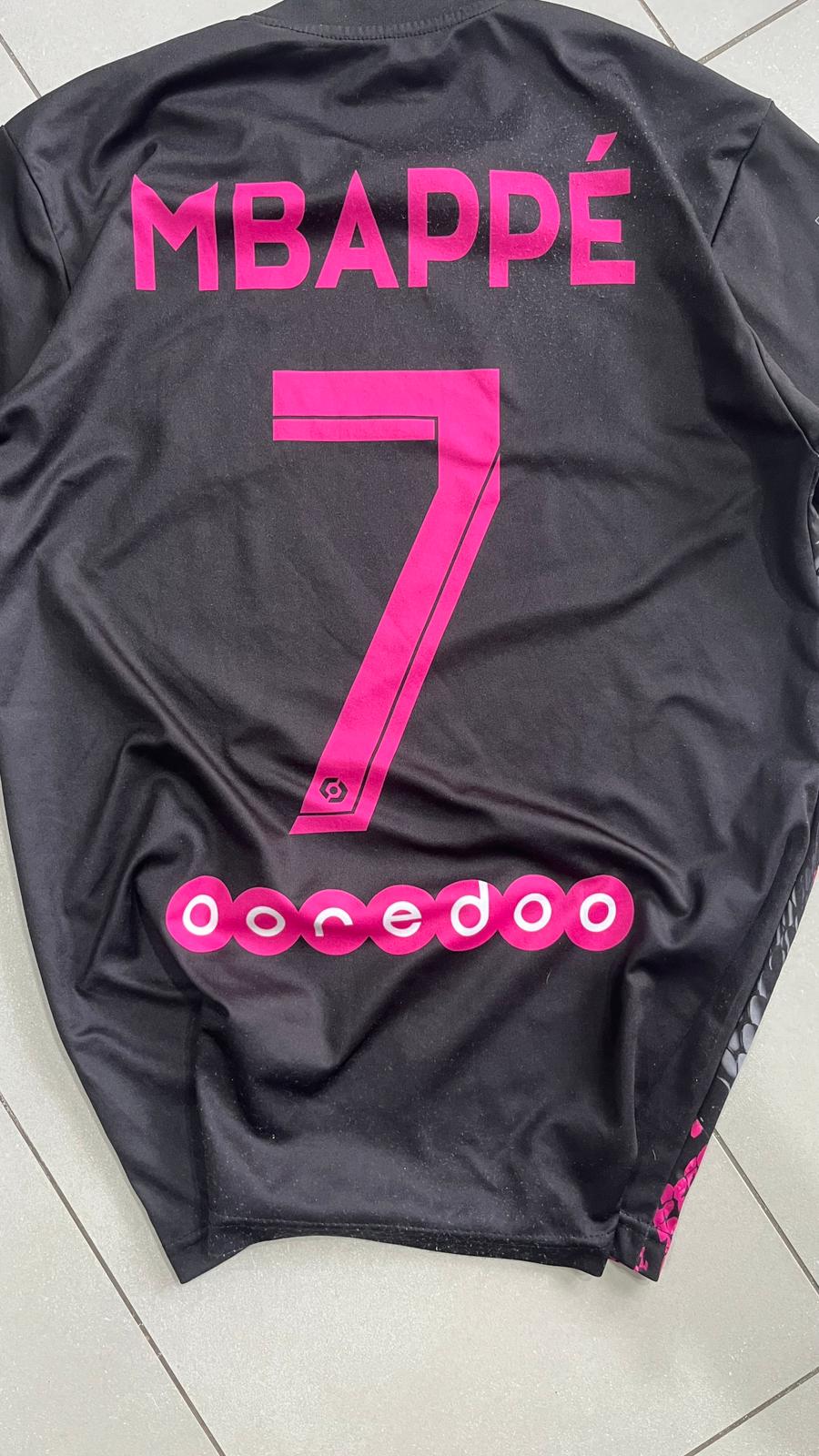 T-Shirt PSG Paris "Mbappè 7" Football Vintage Y2K 90s 2000s American Style (M)
