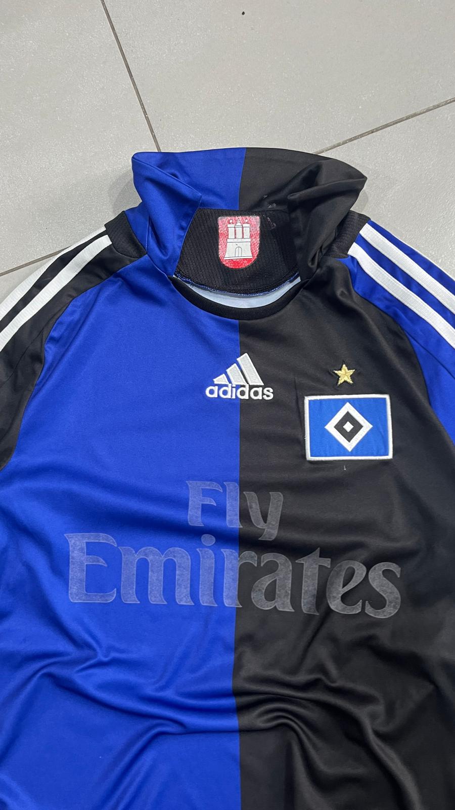 T-Shirt Adidas Hamburger SV (HSV) 2008/2009 Football Vintage Y2K American Style (S)