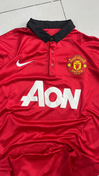 Polo Nike x Man UTD Embroidered Football Vintage Y2K 90s 2000s American Style (L)