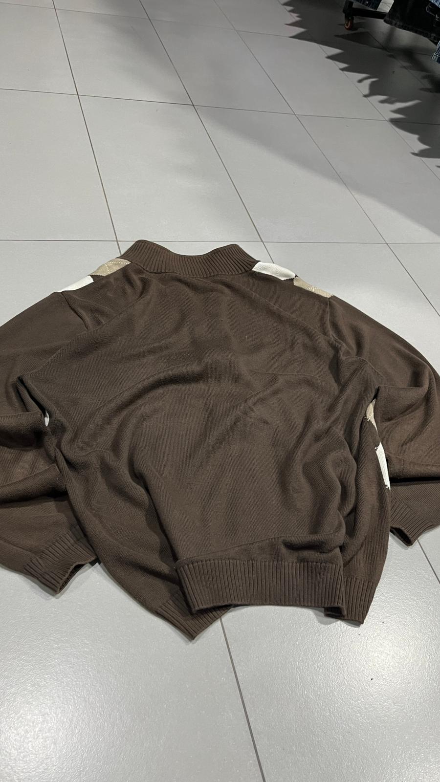 Maglioncino Zip Lacoste a Scacchi  (XXL)