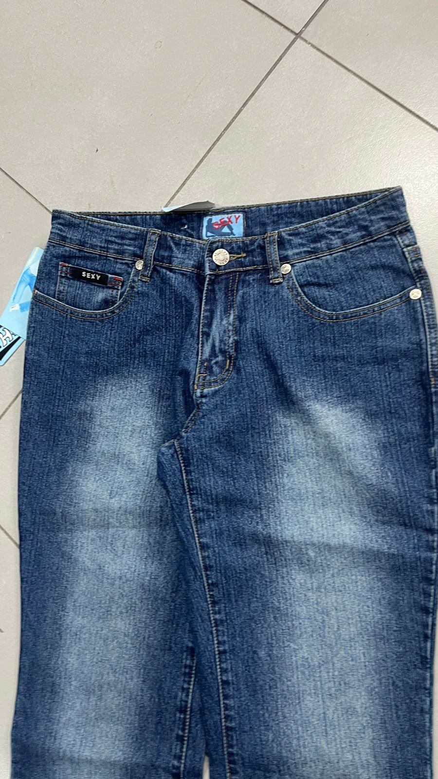 Denim Jeans Washed Baggy Fit  (S)