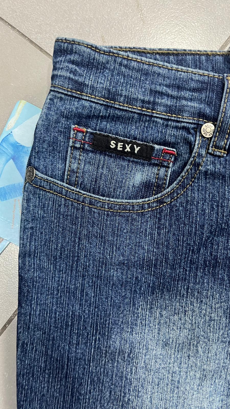 Denim Jeans Washed Baggy Fit  (S)