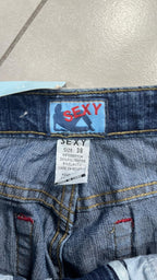 Denim Jeans Washed Baggy Fit  (S)