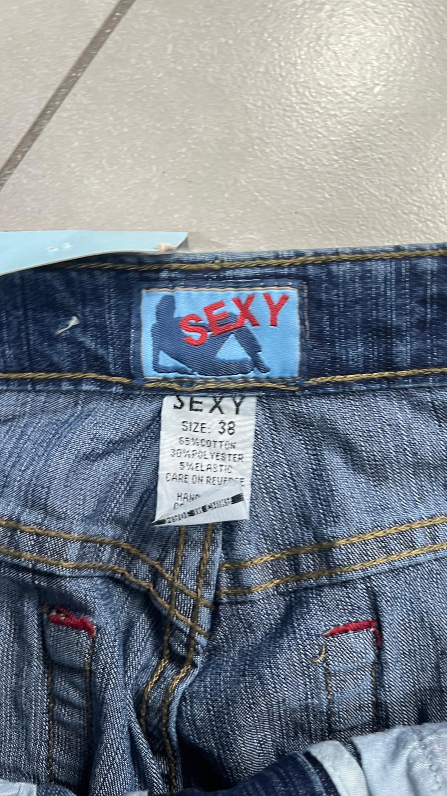 Denim Jeans Washed Baggy Fit  (S)