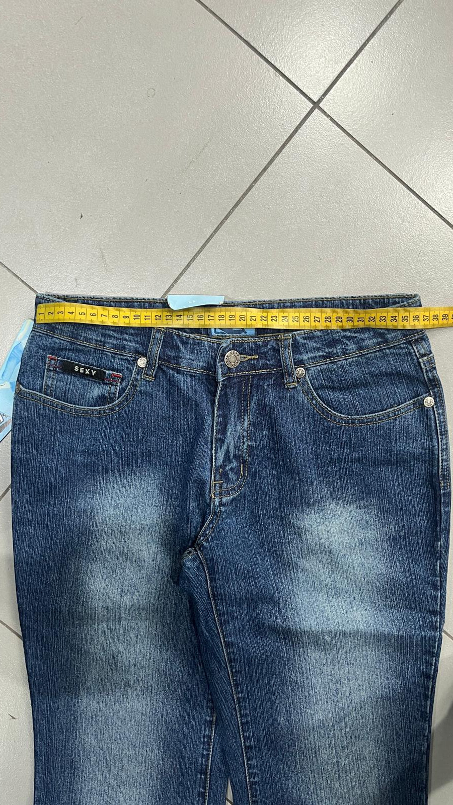 Denim Jeans Washed Baggy Fit  (S)