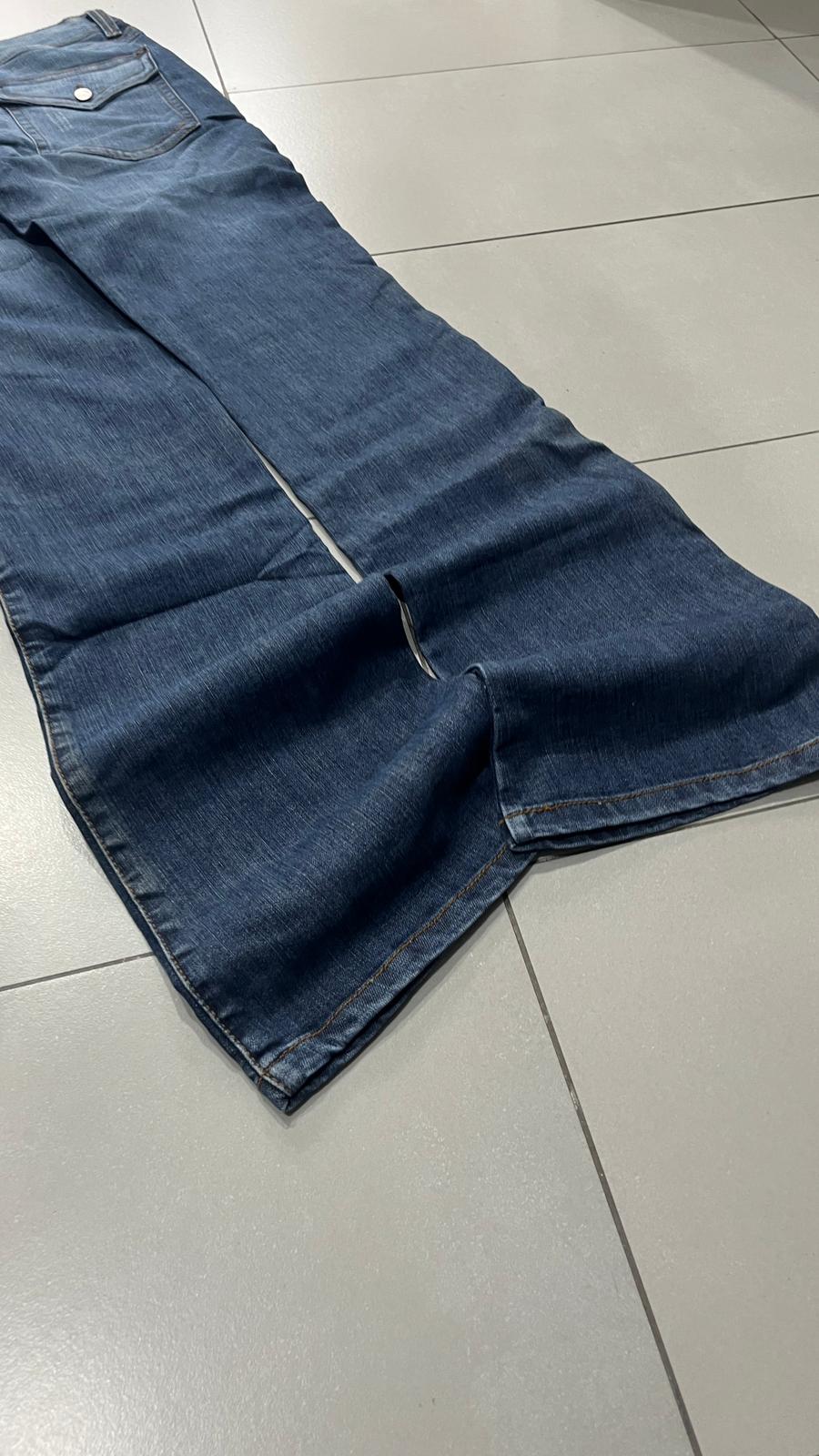 Denim Jeans Bootcut Washed Baggy Fit  (S)