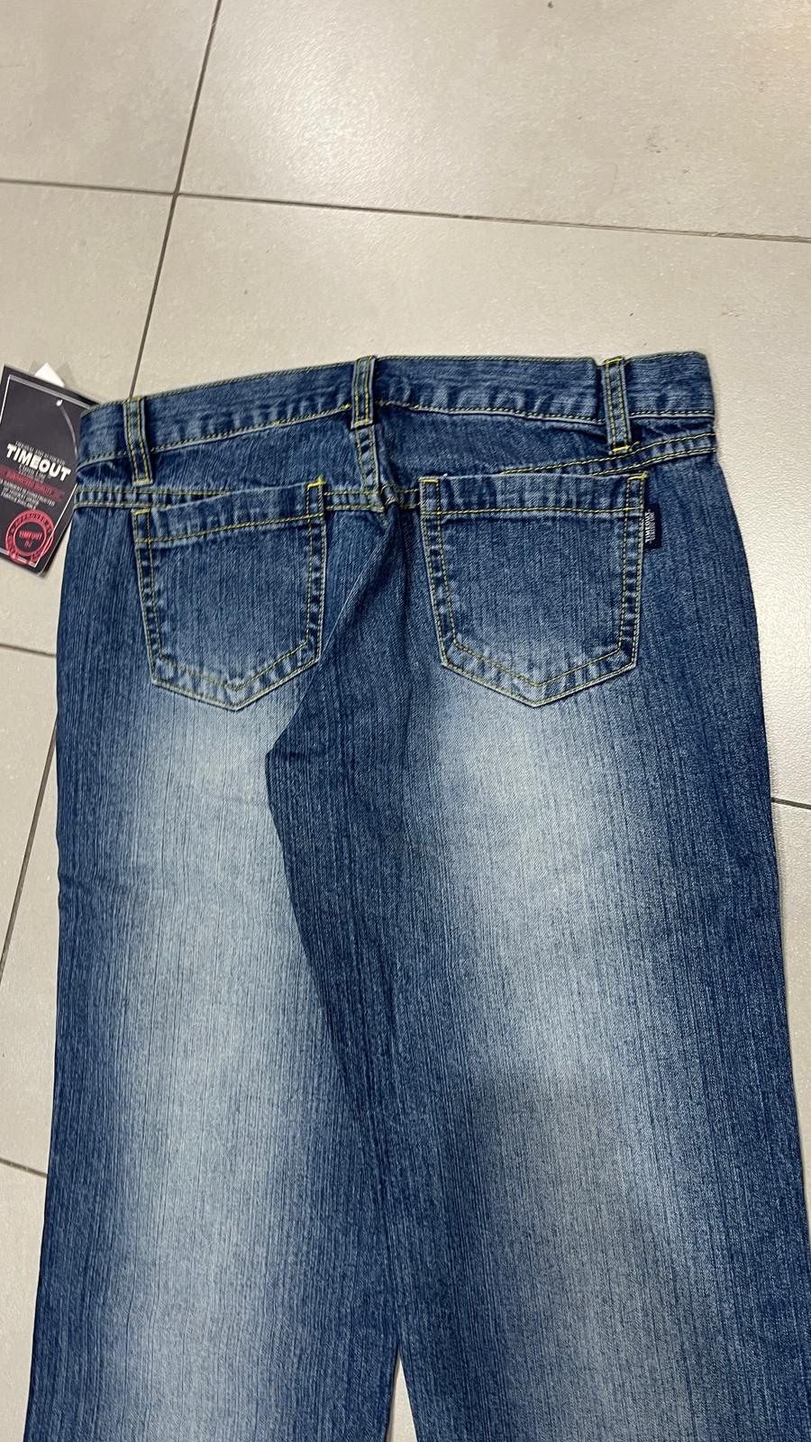 Denim Baggy Fit Washed Jeans  (S)