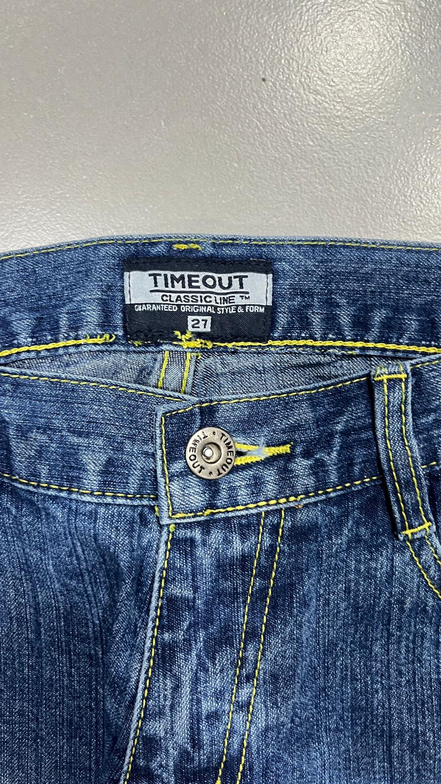 Denim Baggy Fit Washed Jeans  (S)