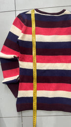 Maglioncino a righe scollo a V Lacoste  (XS)
