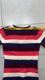 Maglioncino a righe scollo a V Lacoste  (XS)