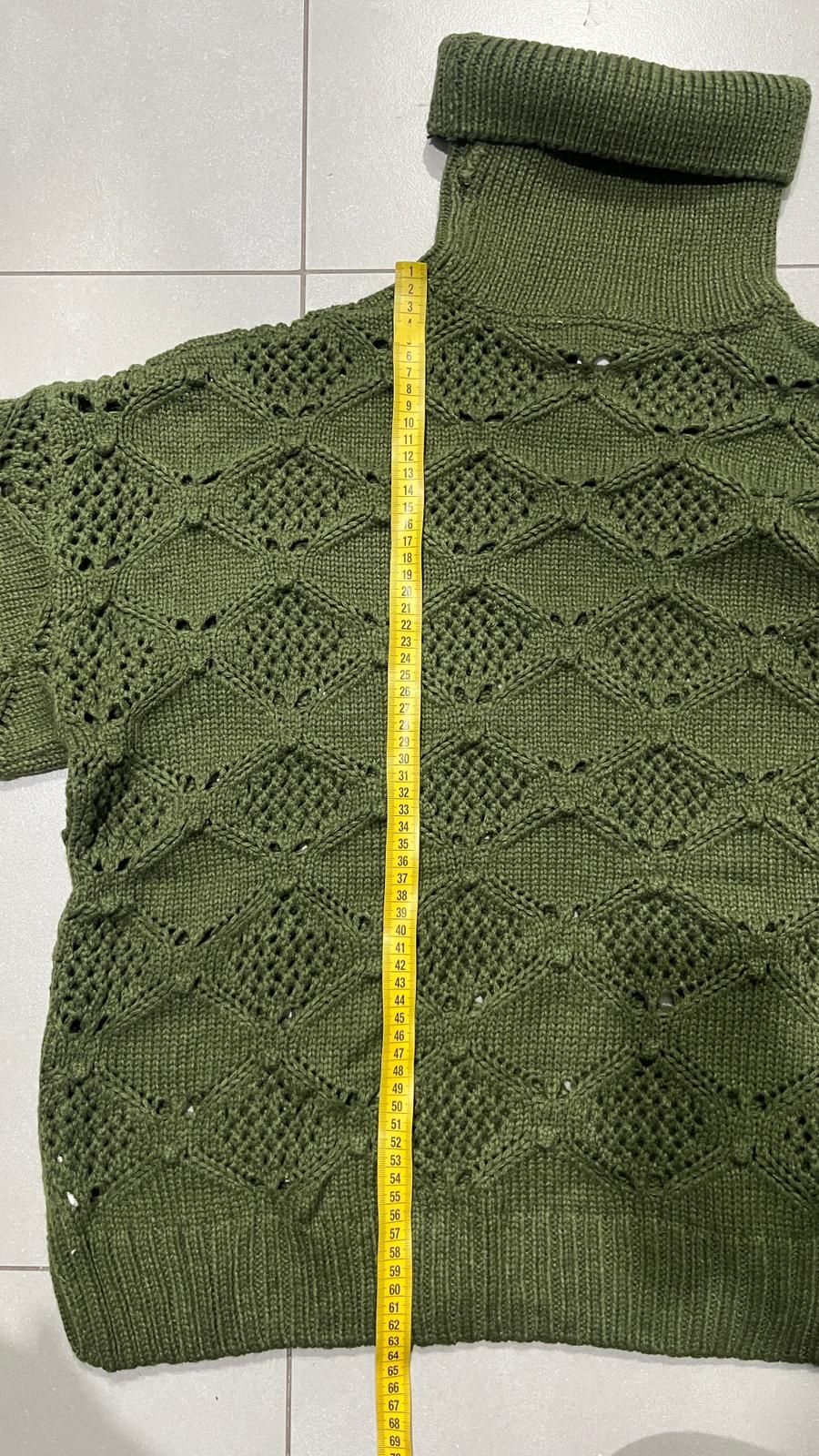 Maglione Vintage Lupetto Collo Alto  (XL)