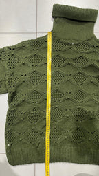 Maglione Vintage Lupetto Collo Alto  (XL)