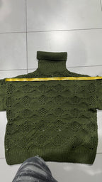 Maglione Vintage Lupetto Collo Alto  (XL)