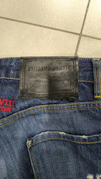 Denim Philipp Plein Embroidered Red  (M)