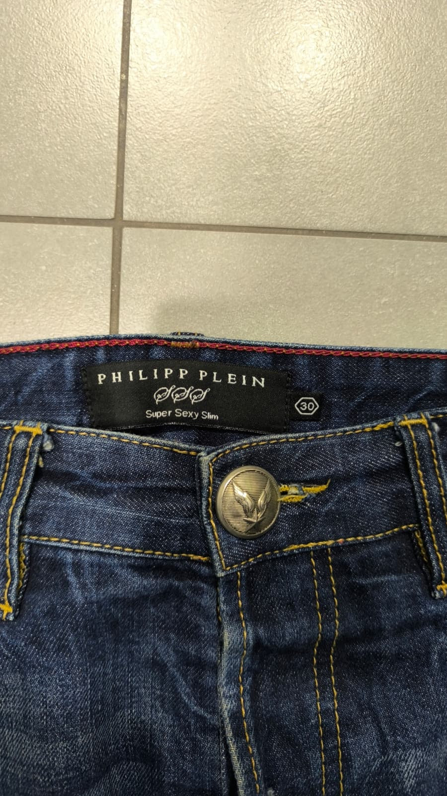 Denim Philipp Plein Embroidered Red  (M)