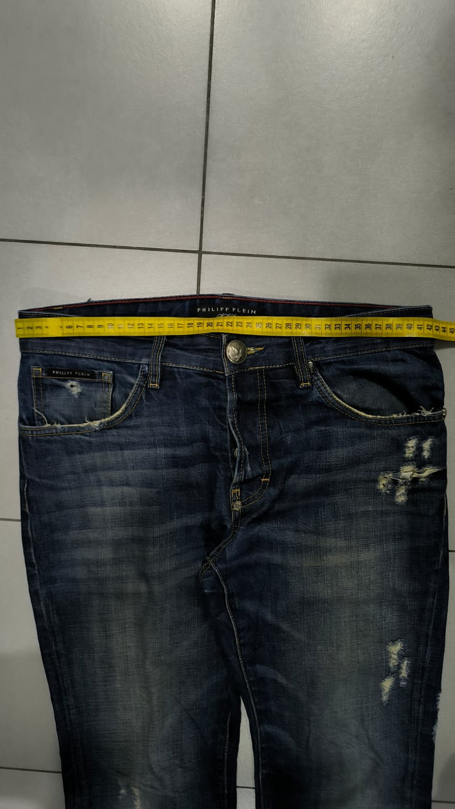 Denim Philipp Plein Embroidered Red  (M)