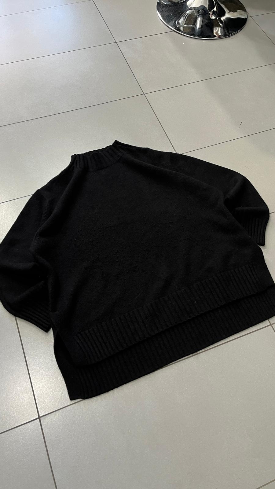 Maglione Mono Colore Nero  (S)