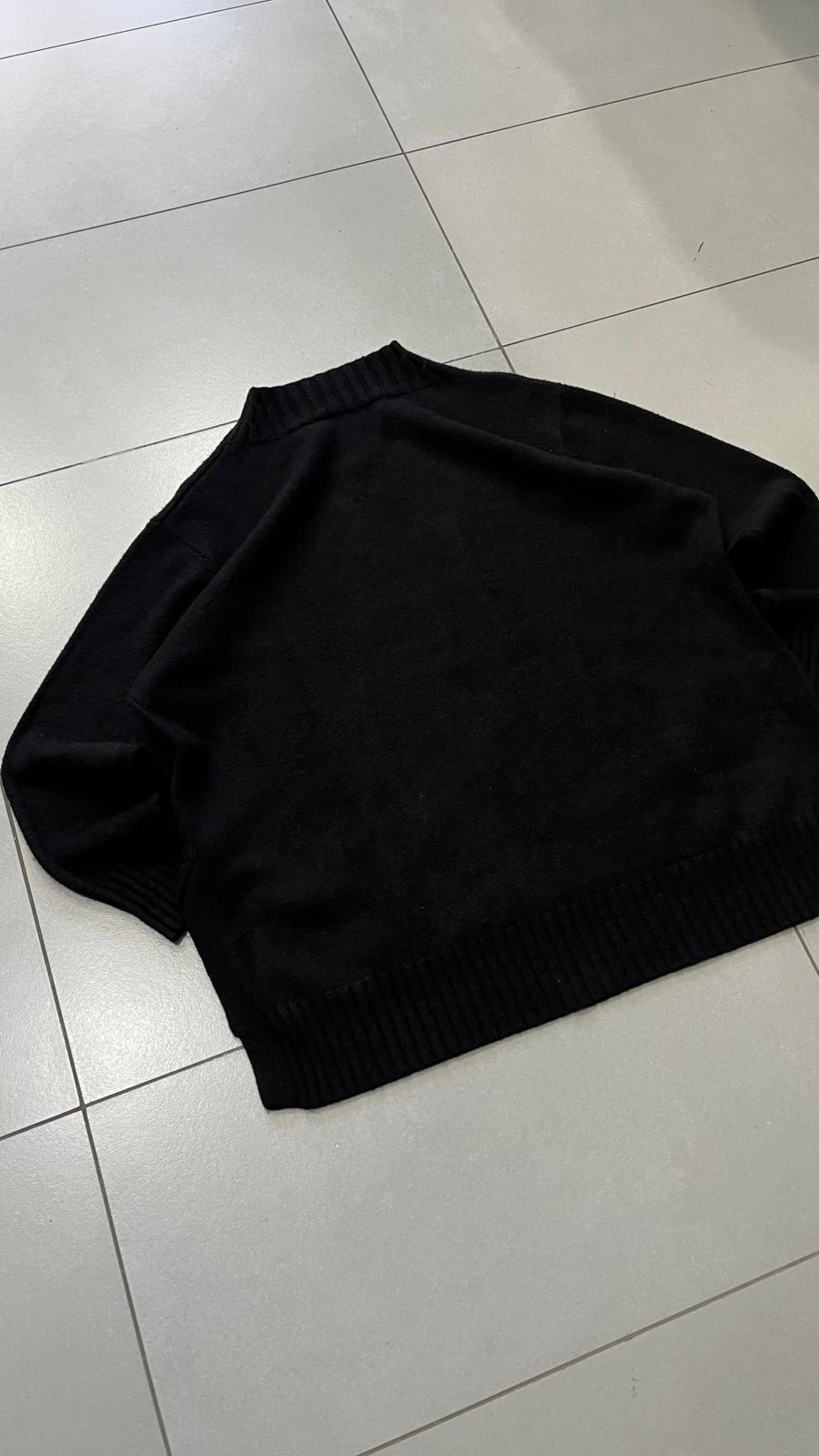 Maglione Mono Colore Nero  (S)