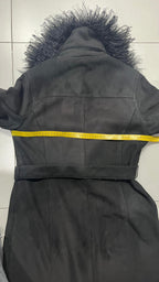 Cappotto Lungo con Pelliccia Pelle Scamosciata (M)